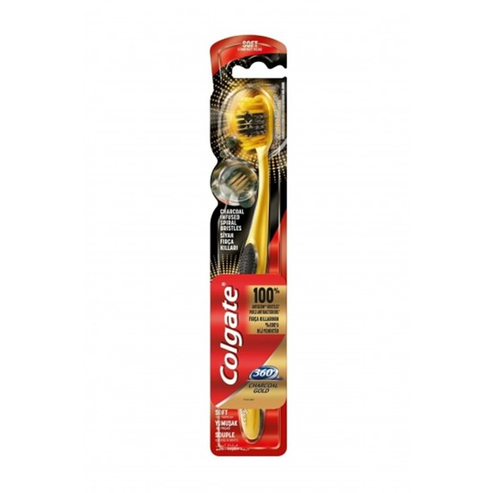 COLGATE DIS FIRCASI 360 CHARCOAL GOLD YUMUSAK