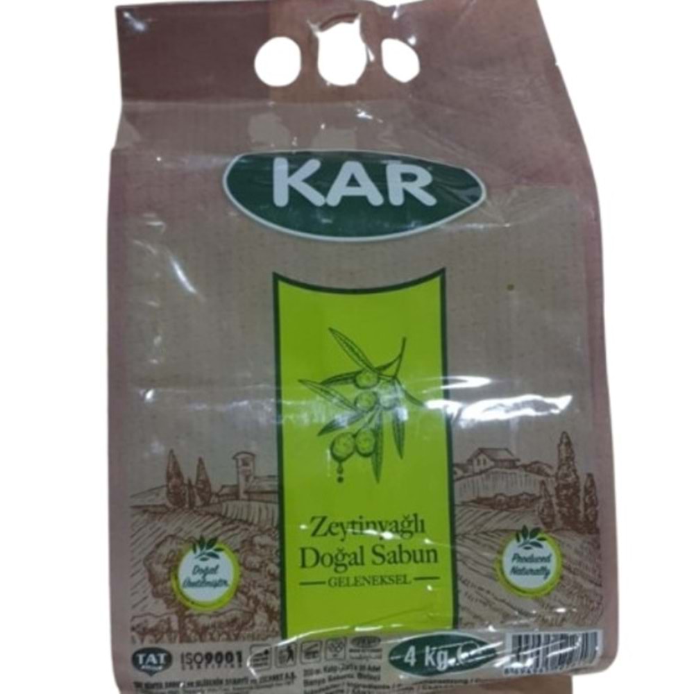 KAR DOĞAL BANYO SABUNU 4 KG ZEYTİNYAĞLI