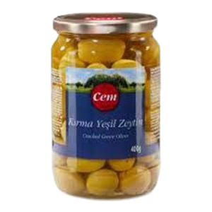 CEM YEŞİL ZEYTİN 400 GR KIRMA