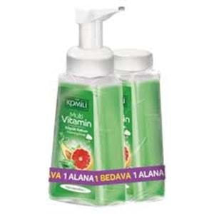 KOMİLİ KOPUK SABUN 2X250 ML NEMLENDIRICILI