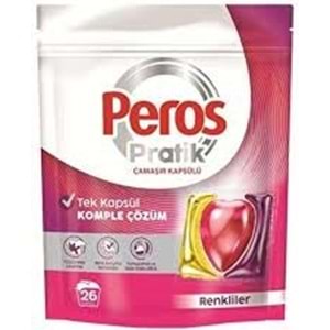 PEROS PRATİK ÇAMAŞIR KAPSÜLÜ 26 ADET RENKLİLER