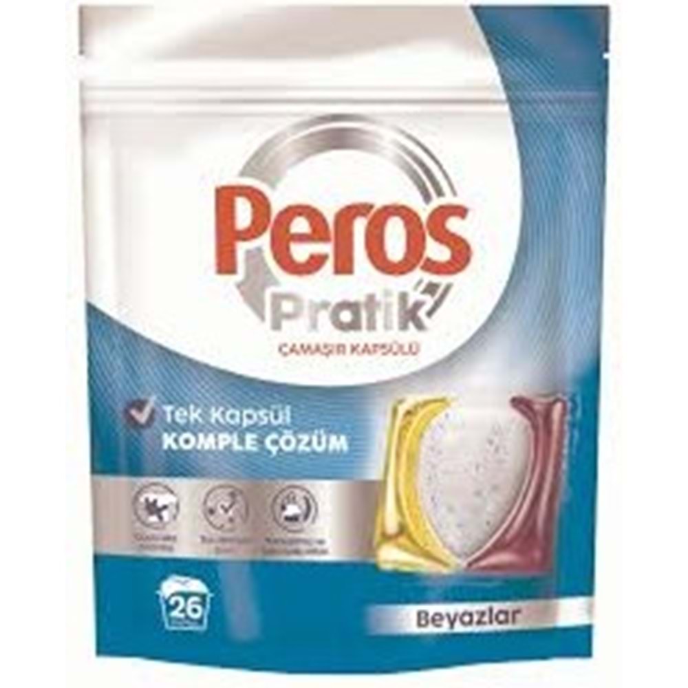 PEROS PRATİK ÇAMAŞIR KAPSÜLÜ 26 ADET BEYAZLAR