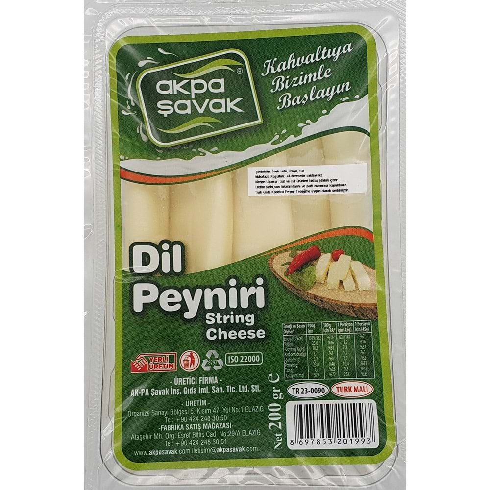 AKPA ŞAVAK DIL PEYNIRI 200 GR