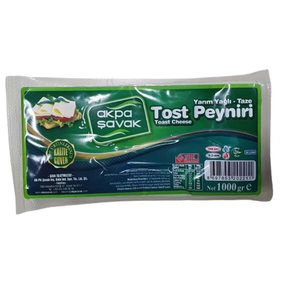 AKPA ŞAVAK TOST PEYNIRI 1000 GR