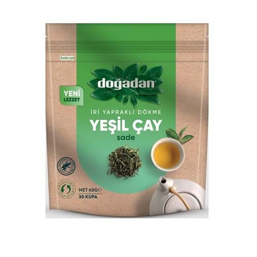 DOĞADAN YEŞİL ÇAY İRİ YAPRAKLI DÖKME 60 GR SADE