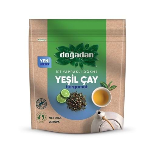 DOĞADAN YEŞİL ÇAY İRİ YAPRAKLI DÖKME 50 GR BERGAMOT