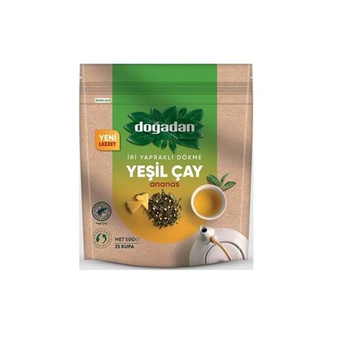 DOĞADAN YEŞİL ÇAY İRİ YAPRAKLI DÖKME 50 GR ANANAS